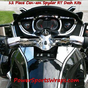 Spyder RT 12 pce Dash kits. Do it yourself apply.. just peel and stick. Laser cut & easy to apply..   PowerSportsWraps.com  814-838-6377