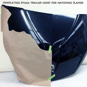 RT622 HOOD... We are templating the hood to match the flames on the bike.. should look super cool.  This is the time consuming part of the project..
