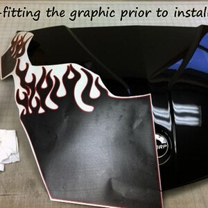 Pre-fitting the Rt622 trunk flame for installation. Use 70% Alcohol and paper towel to prep the surface prior to install.