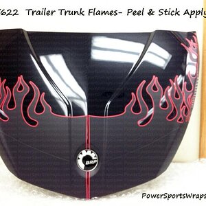 622 trunk flame: Here is the Trunk lid  for trailer that now matches the bike.  Yes, this is all produce in a do it yourself vinyl decal kit for the C