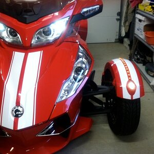 I added this photo to show you that an optional fender kit is available as well.  This was a test version but since then we have made changes to it.