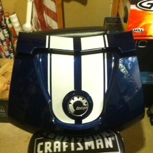 This is the reflective film in regular light.. looks normal.  Notice the way Mike finished the ends here at the emblem.. Looks great!!! Don't you thin