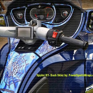 Can-am Spyder RTS Custom Dash Skinz by PowerSportsWraps.com  Custom colors available.