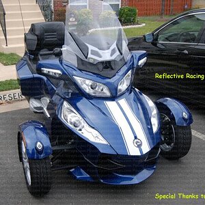 In the daylight the reflective stripes look like normal color film but at night... WOW!