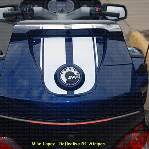 Look at the creative way Mike applied the reflective film to his rear bags... Very classy...