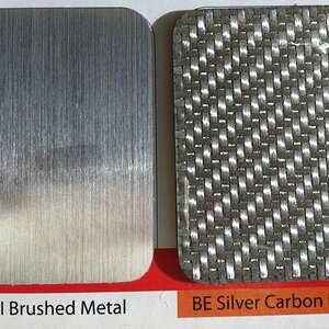 Silver Carbon fiber & Brushed Metal
