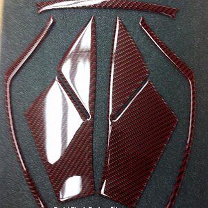 Black - Red Carbon Fiber- Dash Sample