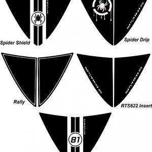 Hood Insert Spyder RT  RT622 TRAILER:
Here are some kit styles you can choose from. Choose your color & style & place your order.  814-838-6377
