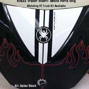 RT622 Trailer insert kit2- White parts in this photo only.  RT Trunk kit is available as well to make a matching set for  your bike.