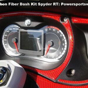 Red Carbon Fiber Dash kit   RT Spyder3
Our dash kits are available in a large variety of colors... see our album gallery on Spyderlovers for color sel