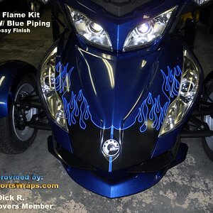 Best Flame RT  Blue piping- This is our Best Flame kit produced in Black with Blue piping. It is available in many color combos and this combo looks g