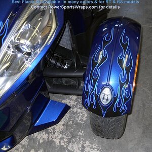 Best Flame RT  Blue piping 3- The Best flame kit comes with the fenders and front trunk flames ready to install.  We have 3 application videos that sh