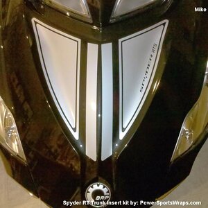 RT Trunk insert Silver Met - This is an inexpensive way to make your Spyder stand out from all the others.  We have more than 6 RT trunk inserts to ch