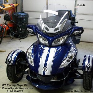 What a classy looking package:
*RT- GT Racing stripe kit
* Fender Stripe kit
* Saddle Bag kit
Order yours today: 814-838-6377