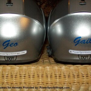 helmet names- Our customer requested some custom names for the helmets.  Love the PowerSportswraps decals too..
