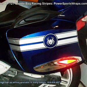 RT saddle bag stripe 2: By PowerSportsWraps.com