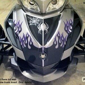 Best flame w Black Widow RT trunk insert- Special Thanks to Spyderlover Gail H. for sending us some photos of her RT.  It looks super cool.