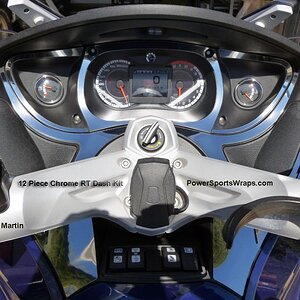 RT Chrome dash 12 piece looks great on any color RT.  It's a great way to make your Spyder stand out from all the others.