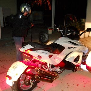 New tag light, which was a reflector, and two red strip ights under seat