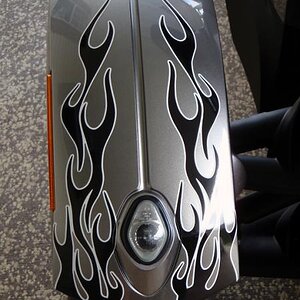 RT Best flame FENDERS- Black - light Gray.