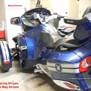 Side Bags have our stripes on it as well.  Great job Monty!!