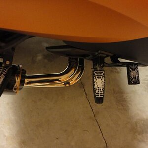 Black Anodized Brake and Footpegs