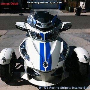 fron Intense Blue looks really good on this  White RT.