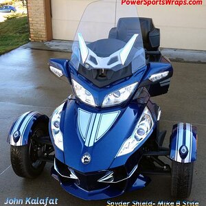 John Kalafat- He had us remove the text off the shield. we can produce custom orders based on your request.