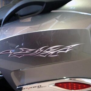 saddle bags - this is our Si758 3D metal mesh graphic design.