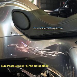 Side Panel- Bill wanted something on the sides of the bike as well. He provided the dimensions and we produced for him.