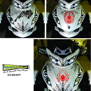 Here are a few examples of various ways you can use our new spider graphics.  Let us know your ideas..