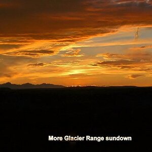 Glacier range sundown