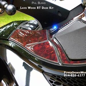 Lavish wood RT dash kit a true touch of elegance & class.  Add this NEW RT dash kit on your Spyder.