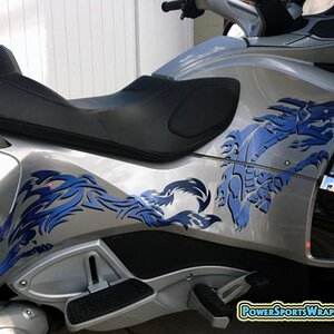 Here is a closer view of the Dragon on the side.  Notice how it fits just so on the side panels.