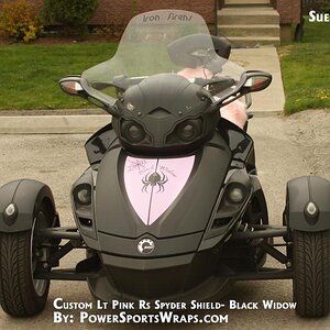Pink Black widow RS shield- Customize your Spyder with one of our RS Spyder Shield trunk insert kits.