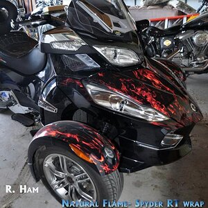 RT Natural flame2-  Super HOT Natural flame kit for Spyder RT by PowerSportsWraps.com