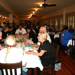 Our Gang - Ron, Frenchie, Kathy, Bob, Joe, Anne & Butch at dinner.
