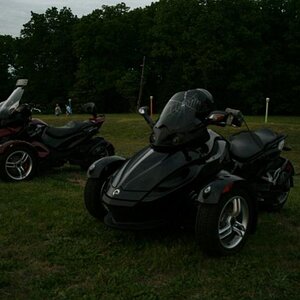 His & Her's spyders at the drive-in.