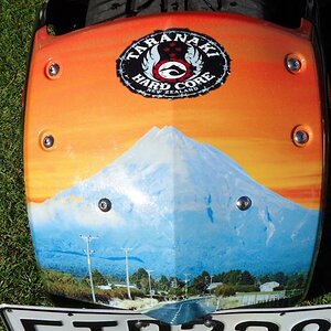 Rear guard Max's home town mountain, Mt Egmont/Taranaki