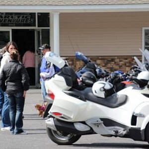 Coffee and donuts.  Waiting for a few stragglers....actually waiting for it to warm up a bit.