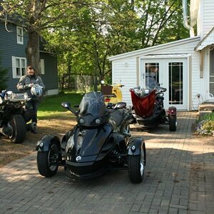The Anderson's getting ready for the ride.