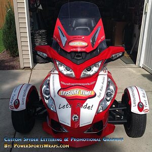 Use your can-am spyder as a media outlet for your business promotion.  We can help.. 814-838-6377