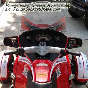 We have many ideas to help you make your Spyder stand out for advertising your business.  Pre-cut templates make DIY install a breeze to install.