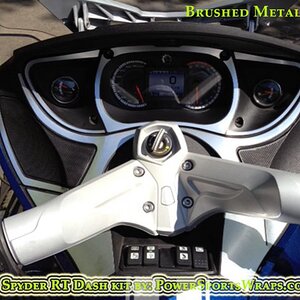 Brushed Metal CL Can am Spyder Dash accent kit by PowerSportsWraps.com