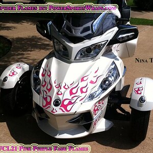 FCL21 Pink-Purple fade graphics kit installed on Nina T's Spyder RT. This is a kit we produce for another industry but it fits great on the RT too... 