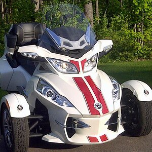 Red  Racing stripes on White limited RT.