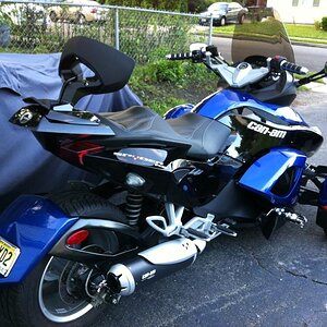 Hindle Exhaust, BRP Comfort Seat, Sport Rack and Back Rest