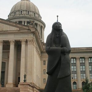 In front of the OK Capitol Building, OKC, OK