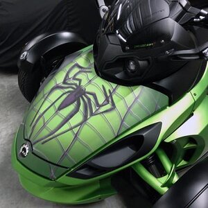 Spidy on web green Produced in Matte finish for Spyder RSS