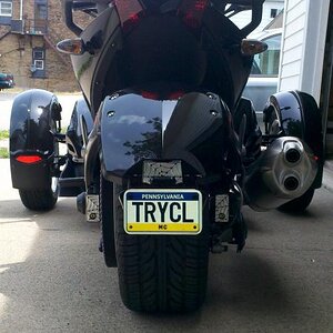 Rear After-Replaced Rear swing arm end caps, rear license plate assembly & I got my new vanity plate today too!